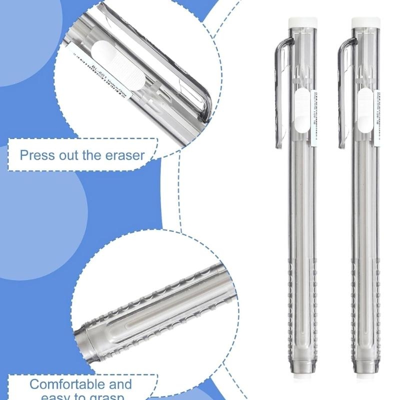 12 Pieces Retractable Mechanic - Retractable Eraser Pen Click 评论和价格